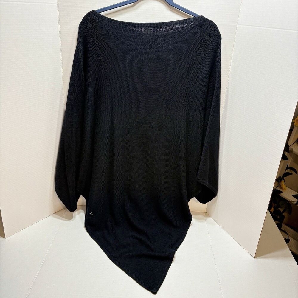 Lululemon Forward Flow Poncho Black One Size OS Cashmere Blend Batwing Sweater - Picture 5 of 8
